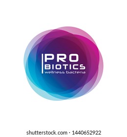 Probiotics bacteria logo. Prebiotic, Lactobacillus Vector Icon Design. Medical icons vector seamless pattern.White Background made from pills and capsules. Vector Illustration. 