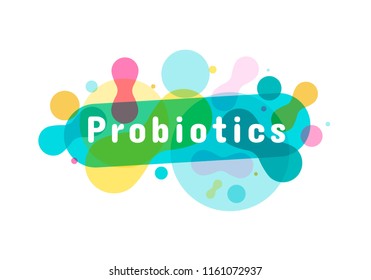 Probiotics bacteria logo. Simple flat style trend modern logotype graphic design isolated on white background. Prebiotic, Lactobacillus Vector Icon Design.