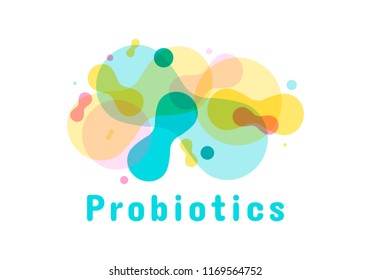 Probiotics bacteria logo. Simple flat style trend modern logotype graphic design isolated on white background. Prebiotic, Lactobacillus Vector Icon Design.