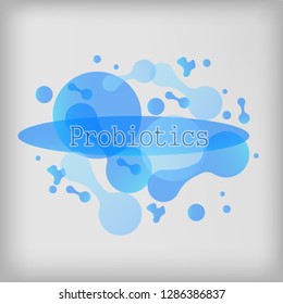 Probiotics bacteria logo. Simple flat style trend modern logotype graphic design isolated on white background. Prebiotic, Lactobacillus Vector Icon Design.