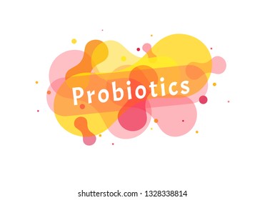Probiotics bacteria logo. Simple flat style trend modern logotype graphic design isolated on white background. Prebiotic, Lactobacillus Vector Icon Design