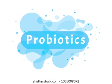 Probiotics bacteria logo. Simple flat style trend modern logotype graphic design isolated on white background. Prebiotic, Lactobacillus Vector Icon Design