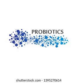 Probiotics bacteria logo. Simple flat style trend modern logotype graphic design isolated on white background. Prebiotic, Lactobacillus Vector Icon Design