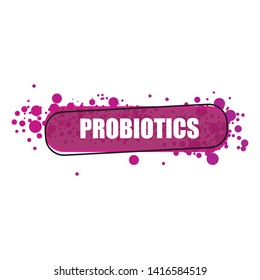 Probiotics bacteria logo. Simple flat style trend modern logotype graphic design isolated on white background. Prebiotic, Lactobacillus Vector Icon Design