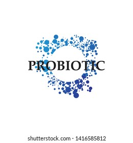 Probiotics bacteria logo. Simple flat style trend modern logotype graphic design isolated on white background. Prebiotic, Lactobacillus Vector Icon Design