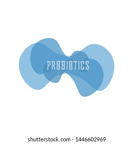 Probiotics bacteria logo. Simple flat style trend modern logotype graphic design isolated on white background. Prebiotic, Lactobacillus Vector Icon Design.