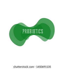 Probiotics bacteria logo. Simple flat style trend modern logotype graphic design isolated on white background. Prebiotic, Lactobacillus Icon Design. 