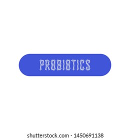 Probiotics bacteria logo. Simple flat style trend modern logotype graphic design isolated on white background. Prebiotic, Lactobacillus Icon Design. 
