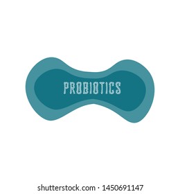 Probiotics bacteria logo. Simple flat style trend modern logotype graphic design isolated on white background. Prebiotic, Lactobacillus Icon Design. 