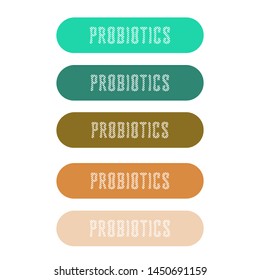 Probiotics bacteria logo. Simple flat style trend modern logotype graphic design isolated on white background. Prebiotic, Lactobacillus Icon Design. 