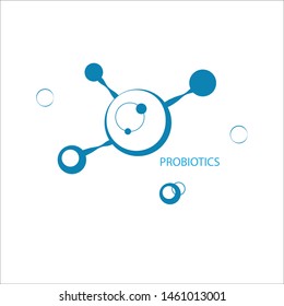 Probiotics bacteria logo. Simple flat style trend modern logotype graphic design isolated on white background. Prebiotic, Lactobacillus Vector Icon Design.