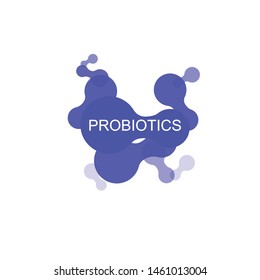 Probiotics bacteria logo. Simple flat style trend modern logotype graphic design isolated on white background. Prebiotic, Lactobacillus Vector Icon Design.