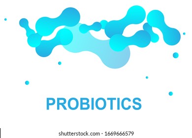 Probiotics bacteria logo. Simple flat style trend modern logotype graphic design isolated on white background. Prebiotic, Lactobacillus Icon Design.