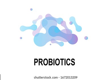 Probiotics bacteria logo. Simple flat style trend modern logotype graphic design isolated on white background. Prebiotic, Lactobacillus Vector Icon Design