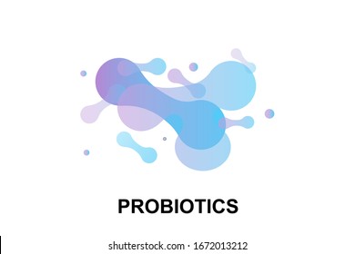 Probiotics bacteria logo. Simple flat style trend modern logotype graphic design isolated on white background. Prebiotic, Lactobacillus Vector Icon Design