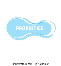 Probiotics bacteria logo. Simple flat style trend modern logotype graphic design isolated on white background. Prebiotic, Lactobacillus Vector Icon Design.