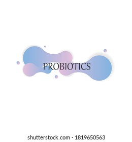Probiotics bacteria logo. Simple flat style trend modern logotype graphic design isolated on white background. Prebiotic, Lactobacillus Vector Icon Design.