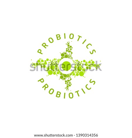 Probiotics bacteria logo. Simple flat style trend modern logotype graphic design isolated on white background. Prebiotic, Lactobacillus Vector Icon Design.