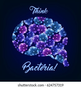 Probiotics Bacteria Microbiological Treatment of Various Diseases - Medical Flyer Poster Mock Up Template Layout Vector Art Illustration