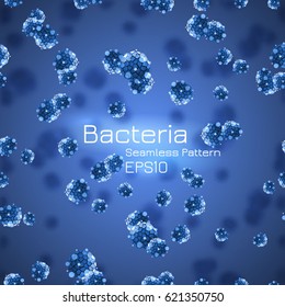 Patrón de textura transparente para bacterias - Tratamiento microbiológico de diversas enfermedades - Dibujo de póster para probiografía maqueta Diseño Vector Ilustración