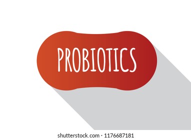 probiotics and bacteria. Simple flat style trend of modern probiotics logo graphic design, isolated on white background.Good bacteria of microorganisms isolated on white background.

