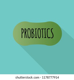 probiotics and bacteria. Simple flat style trend of modern probiotics logo graphic design, isolated on white background.Good bacteria of microorganisms isolated on white background.

