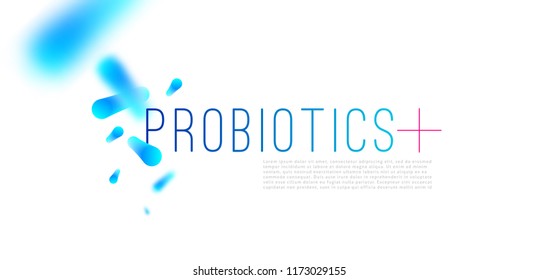Probiotics bacteria vector design. Concept of design with Lactobacillus Probiotic Bacteria. Template design with Prebiotic healthy nutrition ingredient.