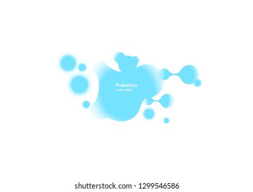 Probiotics bacteria vector design. Probiotics bacteria vector design. Concept of design with Lactobacillus Probiotic Bacteria. Template design with Prebiotic healthy nutrition ingredient