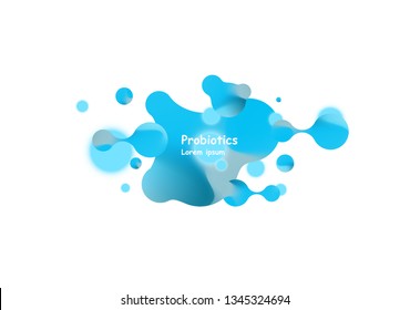Probiotics bacteria vector design. Concept of design with Lactobacillus Probiotic Bacteria. Template design with Prebiotic healthy nutrition ingredient