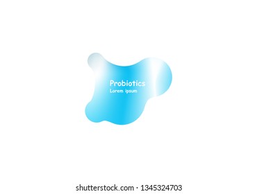 Probiotics bacteria vector design. Concept of design with Lactobacillus Probiotic Bacteria. Template design with Prebiotic healthy nutrition ingredient