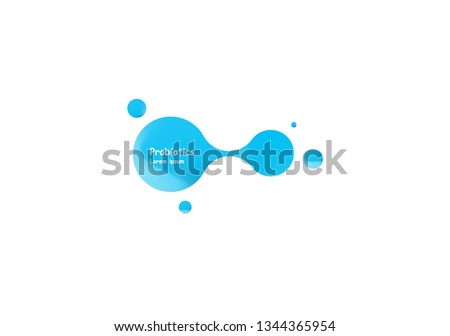 Probiotics bacteria vector design. Concept of design with Lactobacillus Probiotic Bacteria. Template design with Prebiotic healthy nutrition ingredient