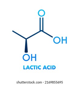 Probiotics bacteria vector design. Icon with lactic acid formula.