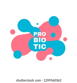 Probiotics bacteria vector illustration.