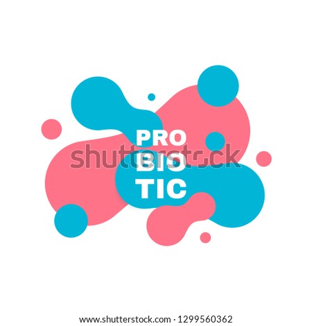 Probiotics bacteria vector illustration.
