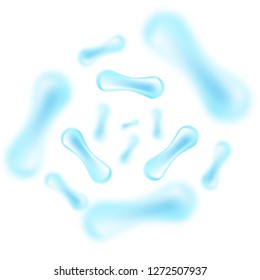 Probiotics Bacteria Vector illustration. Biology, Science background. Microscopic bacteria closeup.