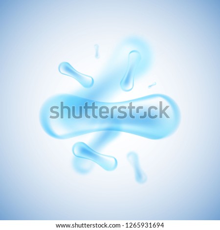 Probiotics Bacteria Vector illustration. Microscopic bacteria closeup.