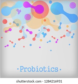 Probiotics Bacteria Vector Logo. Prebiotic, Lactobacillus Vector Icon Design. Concept of Logo or Vector Symbol for Milk Products Contains Lactobacillus Probiotic Bacteria.