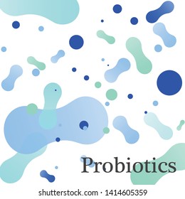 Probiotics Bacteria Vector Logo. Prebiotic, Lactobacillus Vector Icon Design. Concept of Logo or Vector Symbol for Milk Products Contains Lactobacillus Probiotic Bacteria