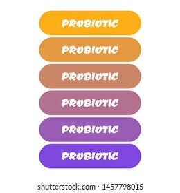 Probiotics Bacteria Vector Logo. Prebiotic, Lactobacillus Vector Icon Design. Concept of Logo or Vector Symbol for Milk Products Contains Lactobacillus Probiotic Bacteria.