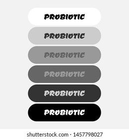 Probiotics Bacteria Vector Logo. Prebiotic, Lactobacillus Vector Icon Design. Concept of Logo or Vector Symbol for Milk Products Contains Lactobacillus Probiotic Bacteria.