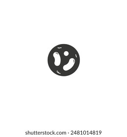 Probiotics editable stroke silhouette icon isolated on white background flat vector illustration. friendly lactobacillus icon, protection bowel or digestive health. Good bacteria vector icon