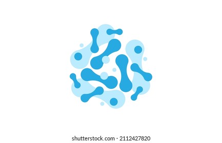 probiotics flat icon. Bacteria logo. Concept of healthy nutrition. vector illustration design isolated