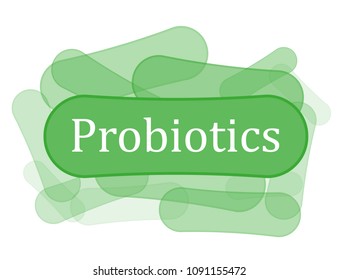 Probiotics green icon.