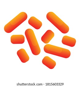 Probiotics gut icon. Cartoon of probiotics gut vector icon for web design isolated on white background