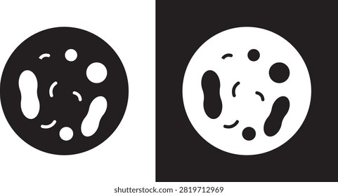 Probiotics icon black outline label..