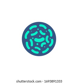 Probiotics icon logo vector design template on white background.