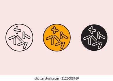 probiotics icons symbol vector elements for infographic web