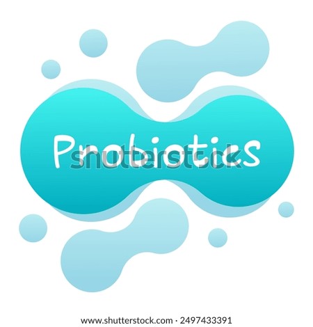 Probiotics. Light blue fluid. Digestion, intestinal microflora, immunity. Liquid, drops, water balance, hydration, substance, molecule, science, experiment, medicine, medicament, healthcare