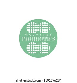 Probiotics logo. Bacteria logo. Concept of healthy nutrition ingredient for therapeutic purposes. Simple flat style trend modern logotype graphic design isolated