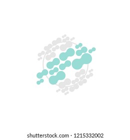 Probiotics logo. Bacteria logo. Concept of healthy nutrition ingredient for therapeutic purposes. Simple flat style trend modern logotype graphic design isolated